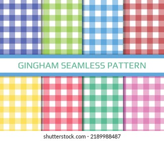 Traditional classic gingham pattern set