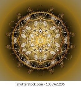 Traditional classic ornament. Vintage pattern with arabesques. Oriental vector pattern with arabesques and floral elements.