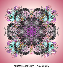 Traditional classic ornament. Vintage pattern with arabesques. Oriental vector pattern with arabesques and floral elements.