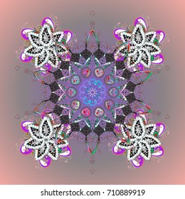 Traditional classic ornament. Vintage pattern with arabesques. Oriental vector pattern with arabesques and floral elements.