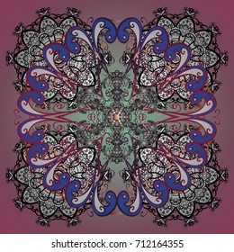 Traditional classic ornament. Vintage pattern with arabesques. Oriental vector pattern with arabesques and floral elements.