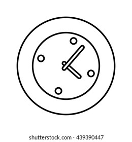 Traditional clock icon. time design. vector graphic