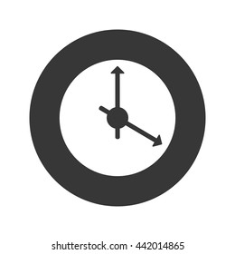 Traditional clock icon. Time design. vector graphic
