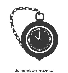 Traditional clock icon. Time design. vector graphic