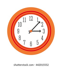 Traditional clock icon. Time design. vector graphic