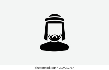 Traditional Cloth Arab Man logo vector design