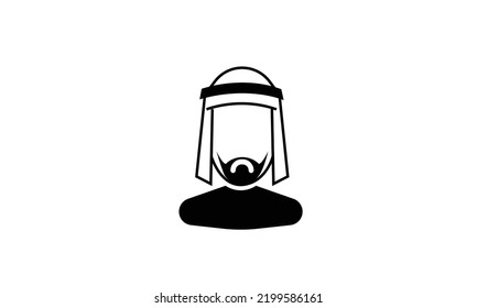 Traditional Cloth Arab Man logo vector design