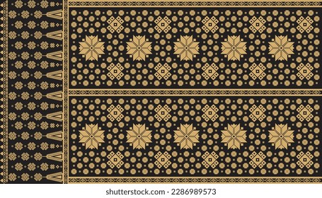 traditionelle Kleidung ethnisch mit floraler Vektorgrafik auf ihr, songket