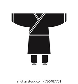 traditional clothes korean icon flat black