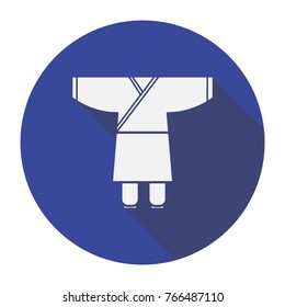 traditional clothes korean icon with long shadow