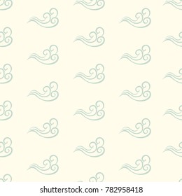 Traditional cloud seamless pattern