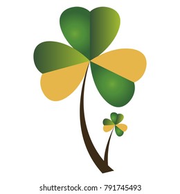 Traditional clover on a white background, Vector illustration