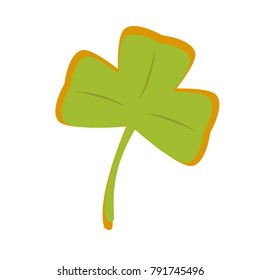 Traditional clover on a white background, Vector illustration