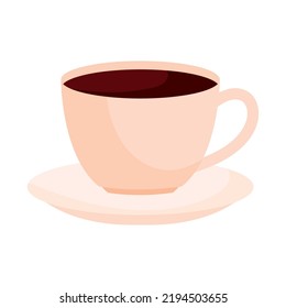 traditional coffee mug icon on white background