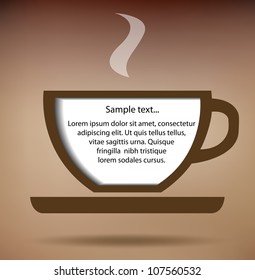 Traditional coffee pan with copy space, eps10 vector