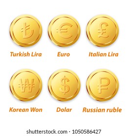 Traditional Coin Vector Gold