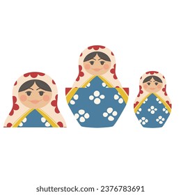 Traditional colorful Russian wooden toy
