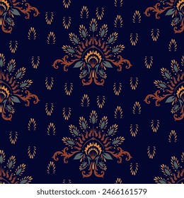 traditional colorful seamless paisley vector pattern. pattern for textile design or fabrics