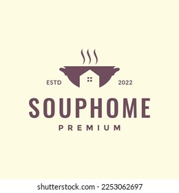 traditional cooking pan taste smell home kitchen restaurant hipster colored logo design icon illustration template
