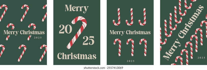  Traditional Corporate Holiday cards with Christmas background and copy space. Universal artistic templates. Christmas concept