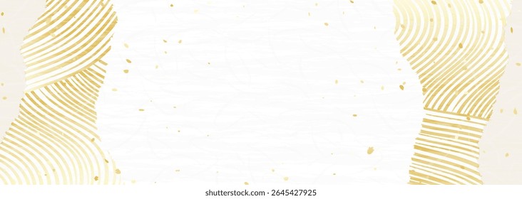 A traditional craft-like illustration background material made by torn and pasting together washi paper