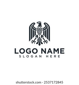 Traditional Crest Eagle Emblem Logo