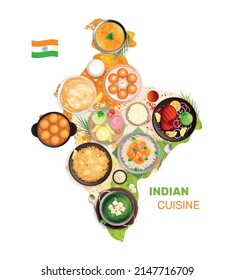 indian food items clipart heart