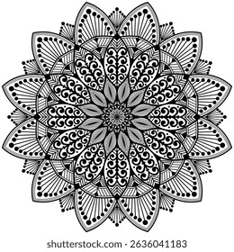 Traditional and Cultural Beautiful Mandala Pattern Design. Floral henna or mehndi style mandala design. 