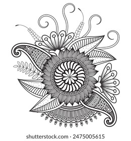 Traditional and Cultural Beautiful pattern design, tattoo design, mandala patterns, Arabic patterns, Rangoli, Alpona, Kolam, Paisley line art.