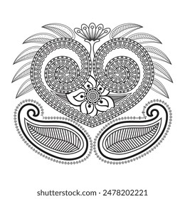 Traditional and Cultural Beautiful pattern design, tattoo design, mandala patterns, Arabic patterns, Rangoli, Alpona, Kolam, Paisley line art.