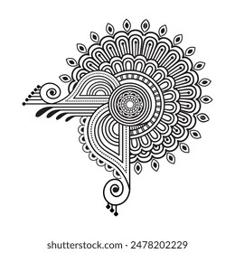 Traditional and Cultural Beautiful pattern design, tattoo design, mandala patterns, Arabic patterns, Rangoli, Alpona, Kolam, Paisley line art.