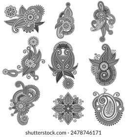 Traditional and Cultural Beautiful pattern design, tattoo design, mandala patterns, Arabic patterns, Rangoli, Alpona, Kolam, Paisley line art.