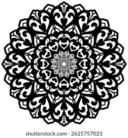 Traditionelles und kulturelles Schönes Musterdesign. Einfaches Mandala-Design für die Buchseite. 