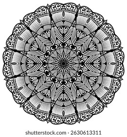 Traditional and Cultural Beautiful pattern design. Simple mandala design for book page.  