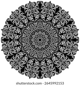 Traditional and Cultural Beautiful pattern design. Simple mandala design for book page.  