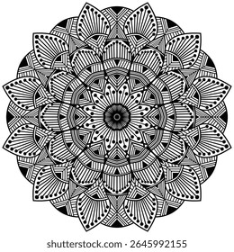 Traditional and Cultural Beautiful pattern design. Simple mandala design for book page.  