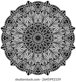 Traditional and Cultural Beautiful pattern design. Simple mandala design for book page.  