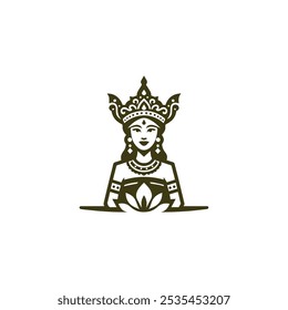 Traditional Cultural Woman Logo for sale