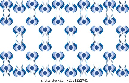 Cultura tradicional padrão sem emenda com ponto, conjunto de dois tons botões de estrela azul e branca, retro alternativamente tira repete padrão sem emenda, impressão de tecido de diamante ou papel de parede vintage, ponto chama