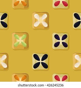Traditional Czech pies - vector background