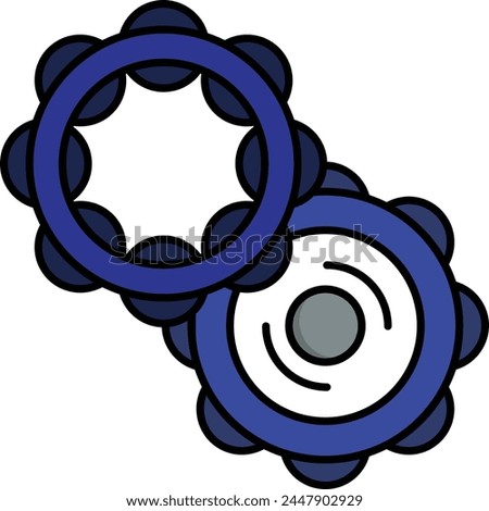 Traditional Daf or Duff concept, Handle-less frame drum with one usable membrane vector design, Arabic Muslim marriage Symbol, Islamic wedding customs Sign,asian matrimonial stock illustration