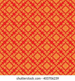Traditional Damask Background. Seamless  Background  flowers ornament pattern. Abstract Background for Greeting card, presentation.  Vector illustration.