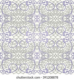 Traditional damask seamless pattern. Background in luxury eastern style. Ornamental motifs. Vector illustration