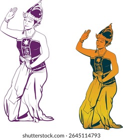 traditional dancer, javanese dancer, asian dancer