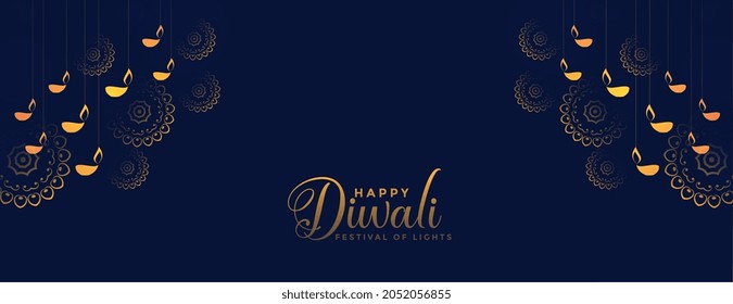 traditional decorative happy diwali festival banner design