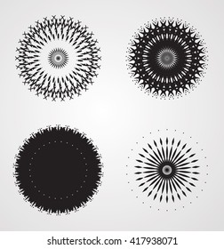 Traditional Decorative Swirl Collection. Geometric Shapes. Vector.