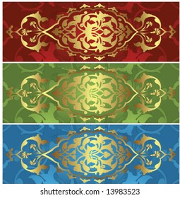 Traditional design web blog banner set