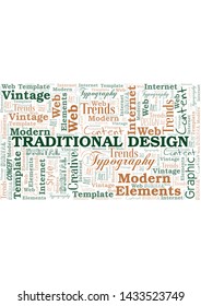 Traditional Design word cloud. Wordcloud made with text only.