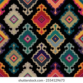 Traditional Design-Traditional Floral Pattern-Seamless Patchwork Pattern-Ornamental Background