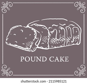 Postre tradicional. Torta de kilo. Ilustración vectorial.